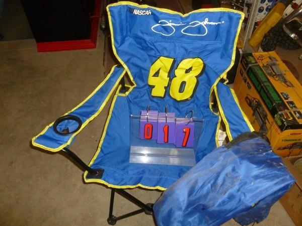 lot 17 image: Jimmie Johnson folding sports chair...