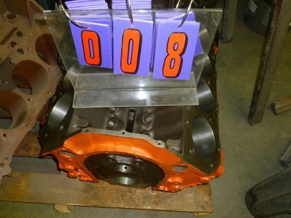 Chevy 396 block with main caps inst...
