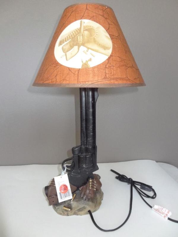 Western pistol desk lamp, 22&quot ...