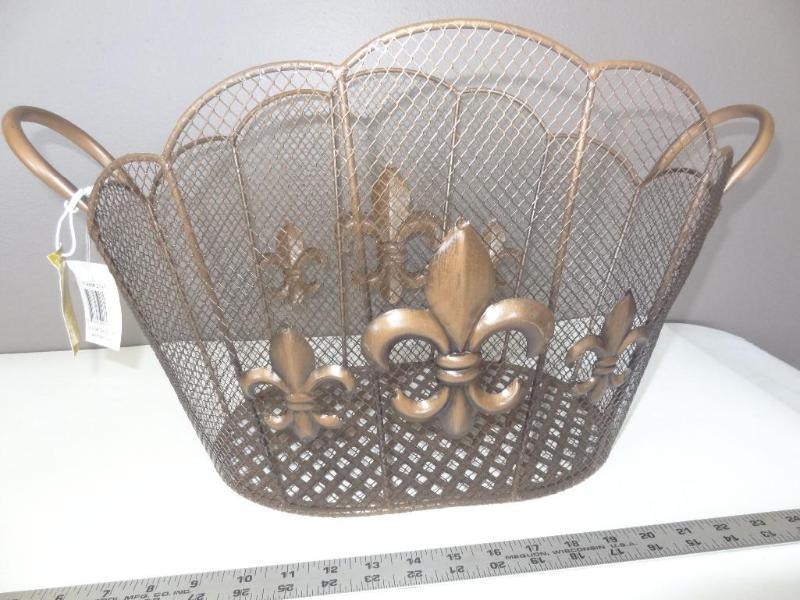 Metal fleur de lis magazine or kind...