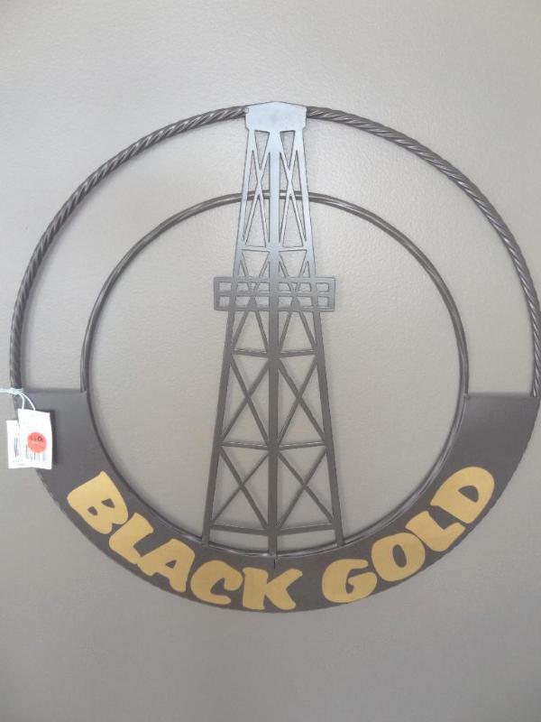 Metal oil derrick wall hanging &quo...