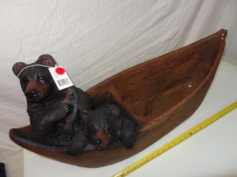 Bears in boat, 35&quot long....