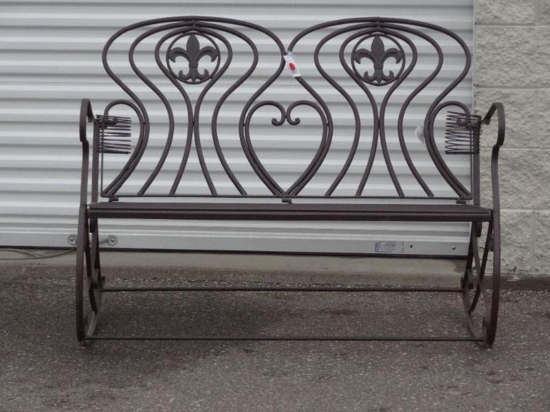 Rod and cast iron fleur de lis doub...