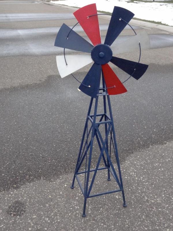Metal windmill, redwhiteblue - 42...