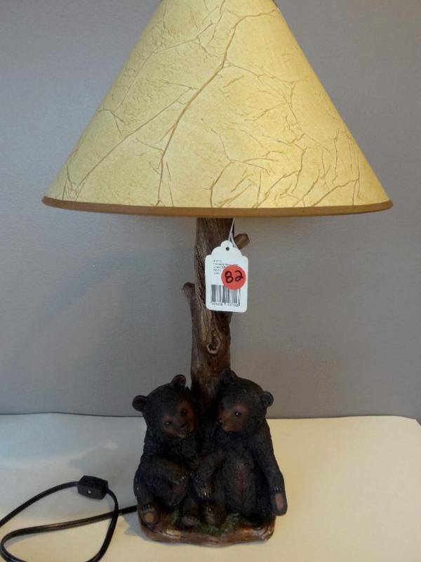 Two bear desk lamp - 21&quot tall....