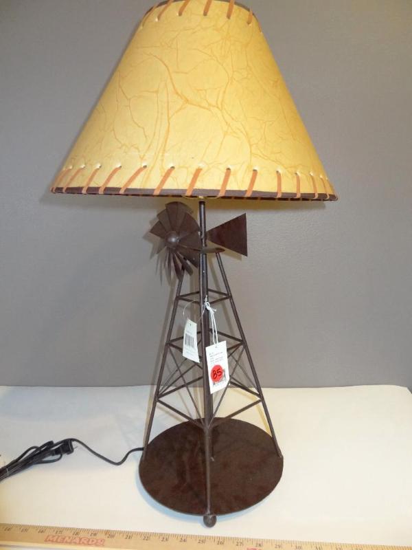 Metal windmill desk lamp - 27&quot...