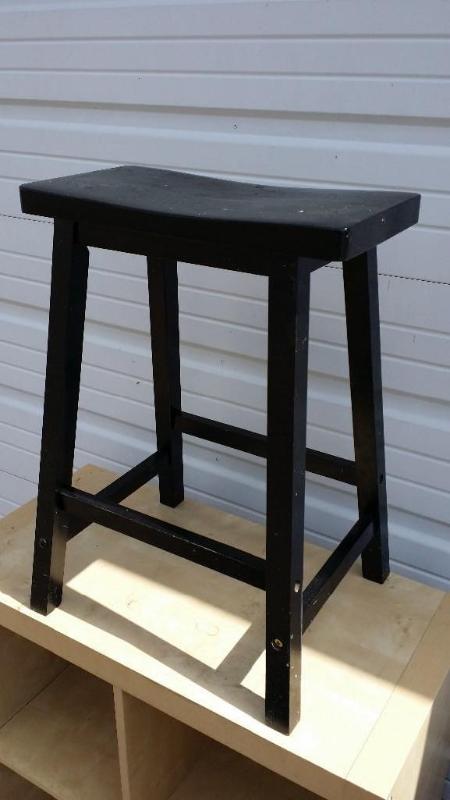 lot 21 image: Black Asian Styke&nbspstool stands...
