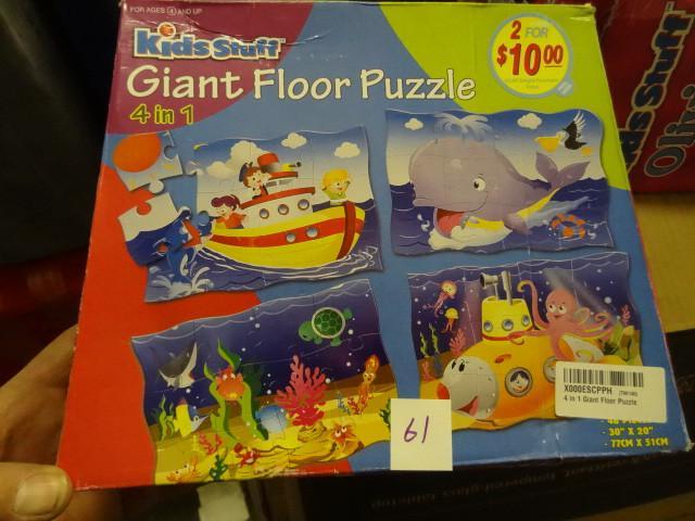 lot 61 image: Kids stuff giant 4 in 1 floor puzzl...