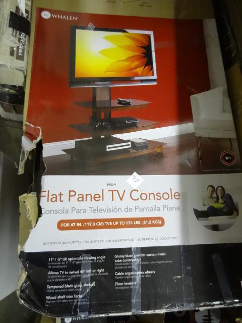 lot 77 image: Whalen pro 9 flat panel TV console....