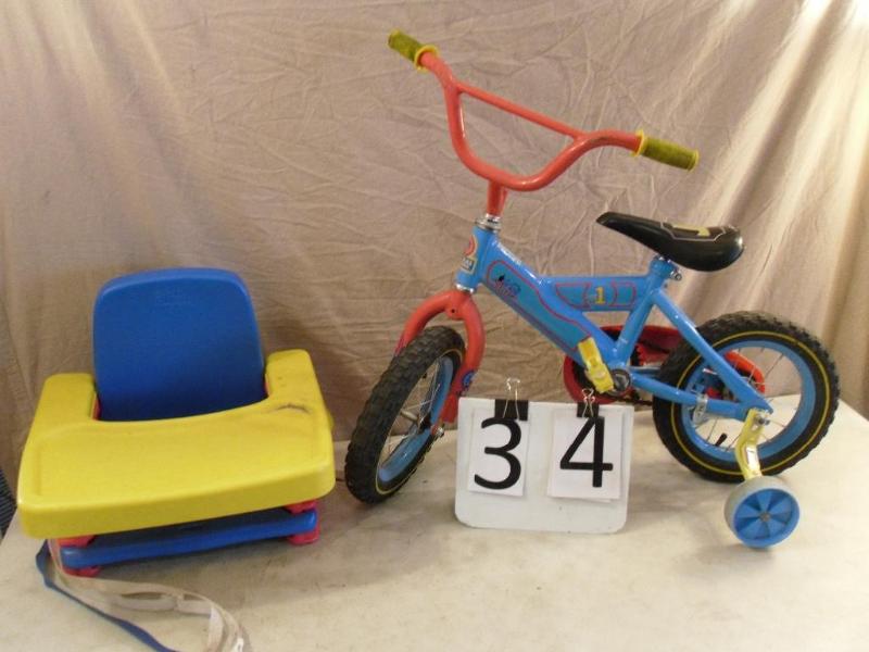 lot 34 image: Childs Bike and Highchair