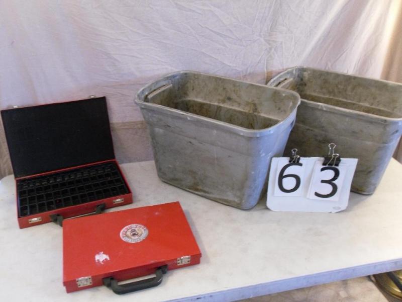 lot 63 image: 2 Small Totes (dirty and no lids) a...