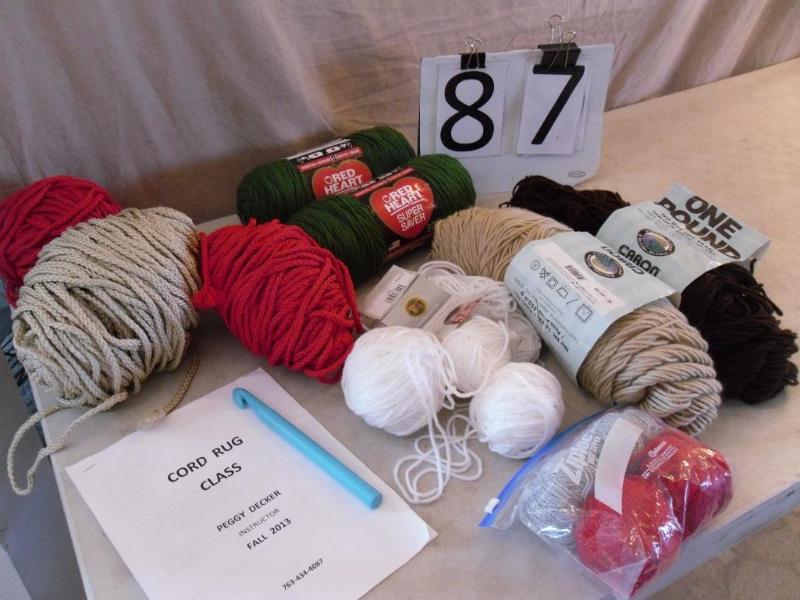 lot 87 image: Lot of Assorted Yarn and Cord Rug S...