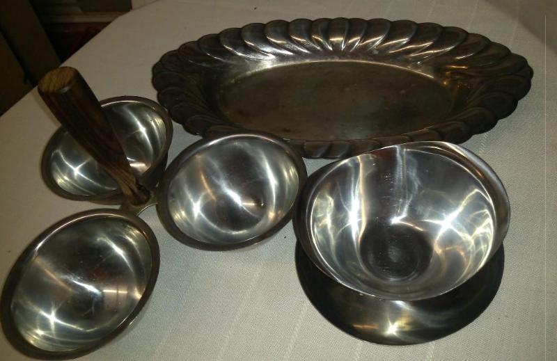 Lot of 3 Stainless Silver bowls and...