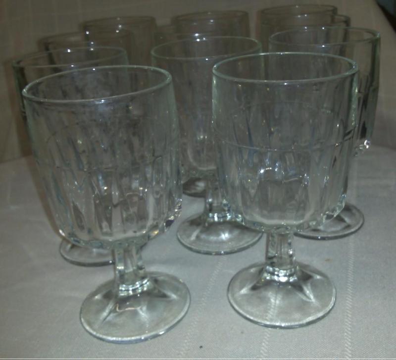 Lot of 11 Lead Crystal Water glasse...