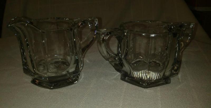 Lead Crystal Cream and Sugar Set...