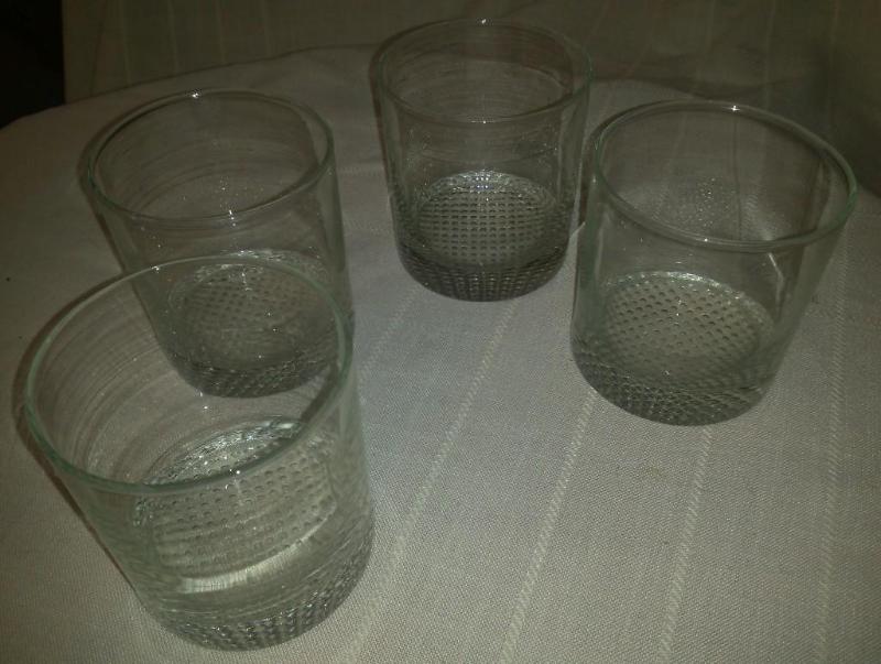 Set of 4 Vintage heavy Whiskey Tumb...