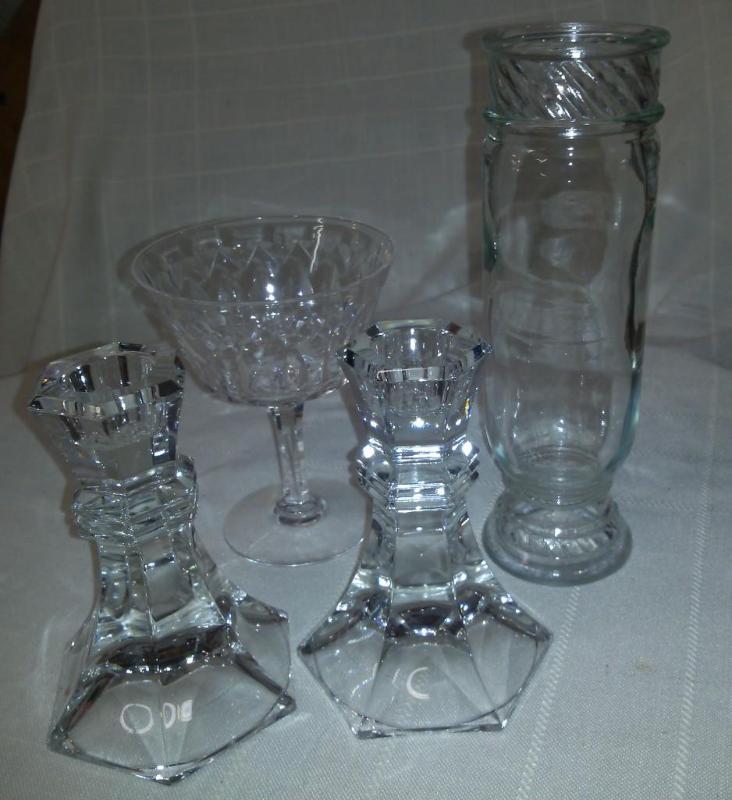 Vintage lead crystal candle holders...
