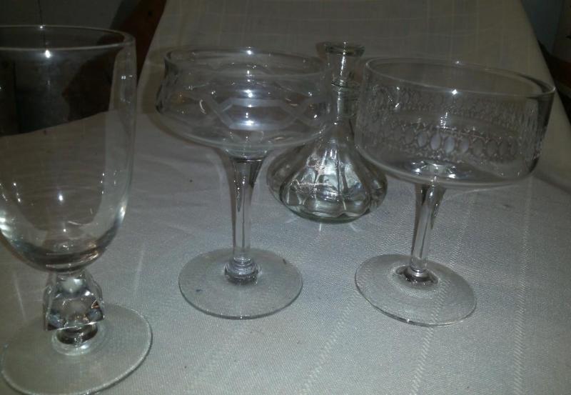 Glassware- Vinaigrette, stem wear...