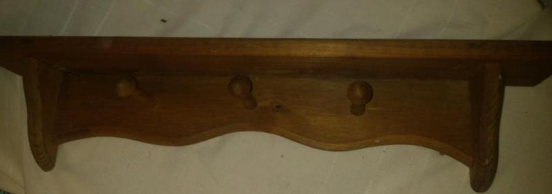 Wooden Shelf, hanger 9&quot long a...