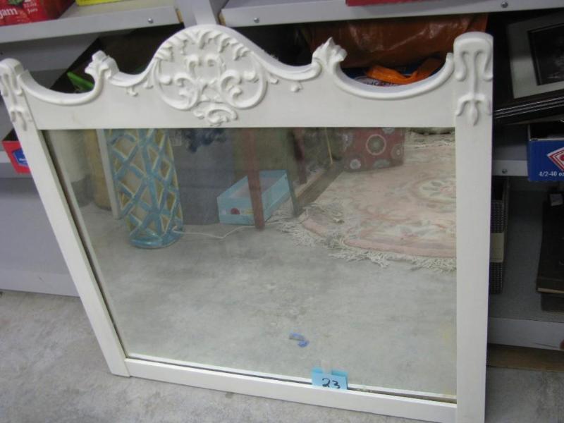 vintage wooden framed dresser mirro...