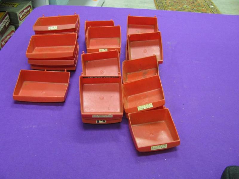 red plastic organizer drawers for p...