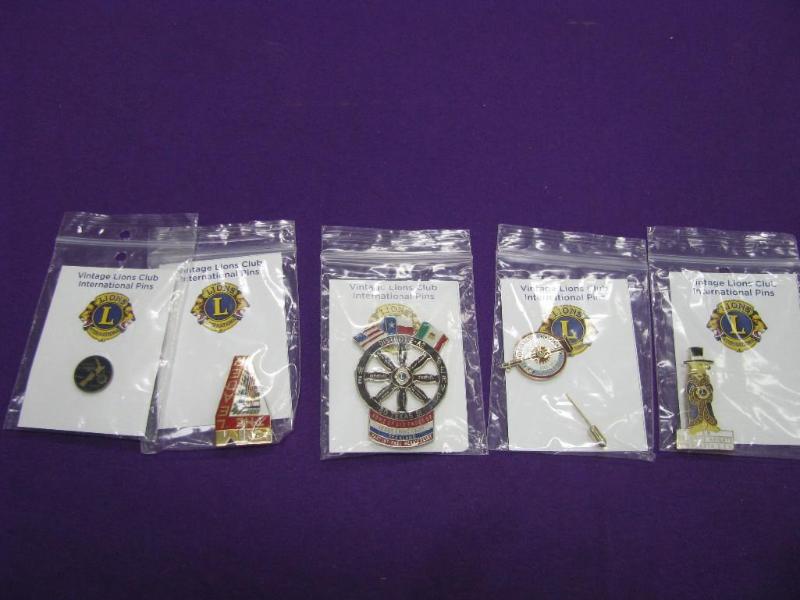 five vintage Lions club pins Alamo ...