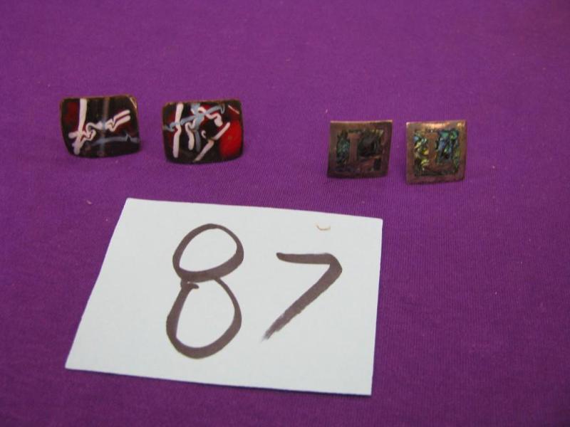 two pair cuff links one sterling si...