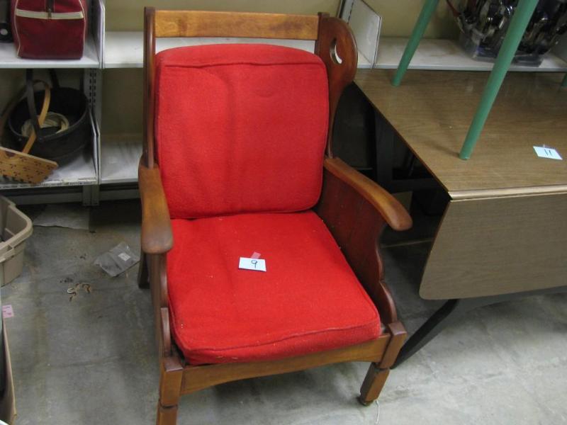 vintage solid maple chair strong gr...