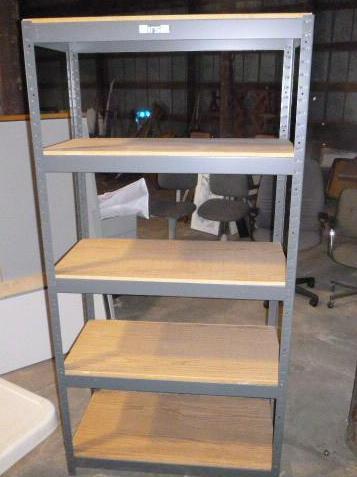 lot 10 image: Hirsh 5 Tier Metal Shelf 36" W...