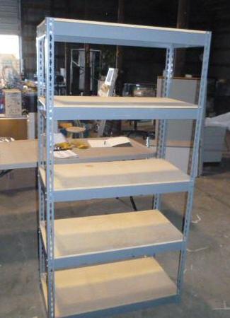lot 12 image: 5 Tier Metal Shelf 36" W X 18&...