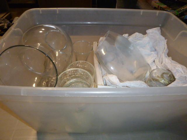 lot 124 image: Tote Full of Miscellaneous Vases...