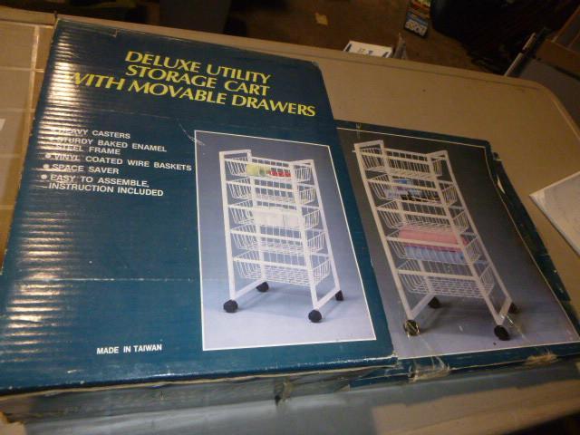 lot 127 image: Deluxe Utility Storage Cart with Mo...