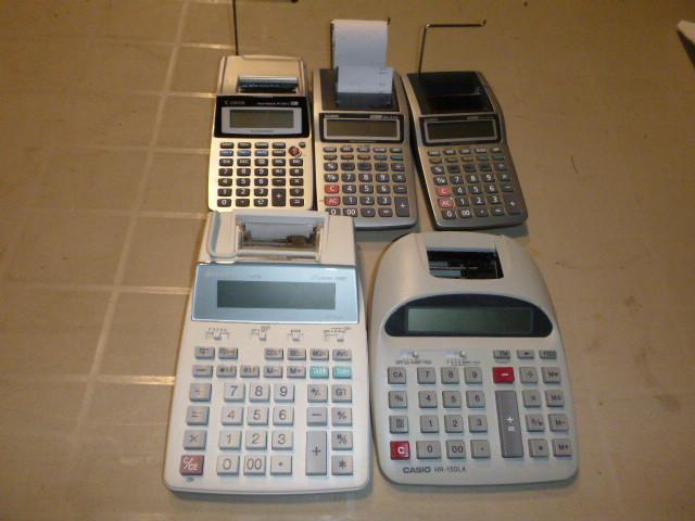 lot 128 image: 5 Miscellaneous Calculators No Cord...