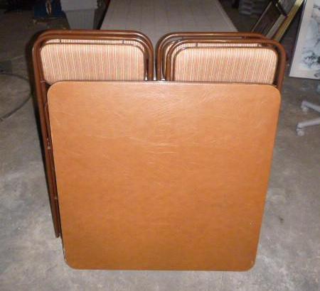 lot 136 image: Card Table with 4 Padded Chairs...