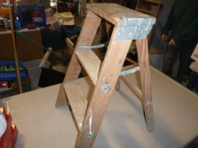 lot 201 image: 2 Foot Wooden Step Ladder...