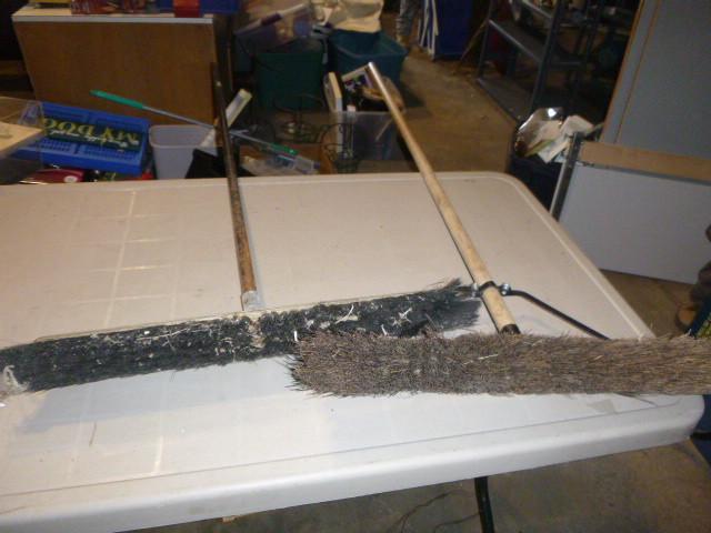 lot 203 image: 2 Shop Brooms...