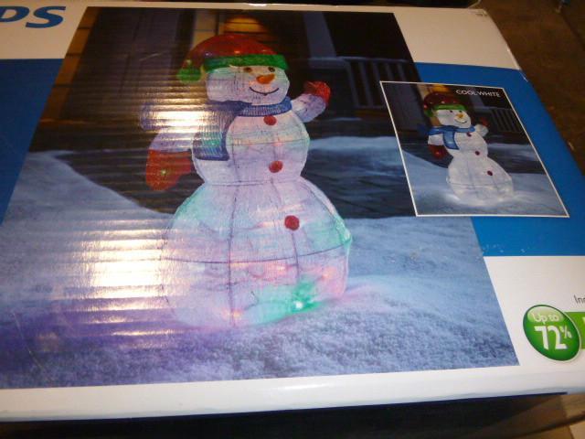 lot 24 image: Philips 30" PVCTinsel Snowman...