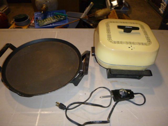 lot 286 image: Electric Frying Pan and Griddle Onl...