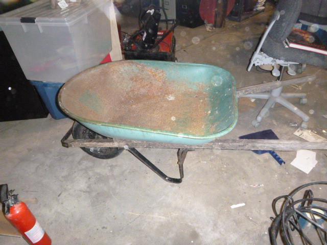 lot 292 image: 4 Cubic Feet Wheel Barrow Flat Tire...