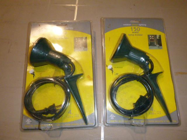 lot 31 image: 2 - 150 Watt Outdoor Lamp Holders...