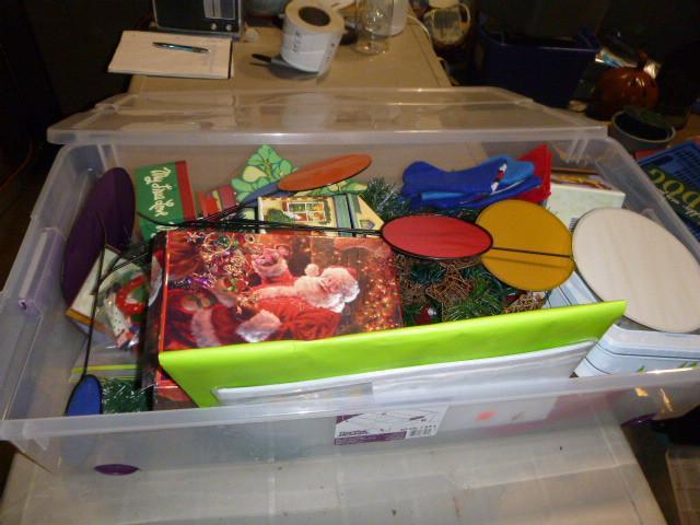 lot 321 image: Tote with Lid Full of Miscellaneous...