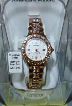 lot 335 image: New Armitron Ladies Watch Swarovski...