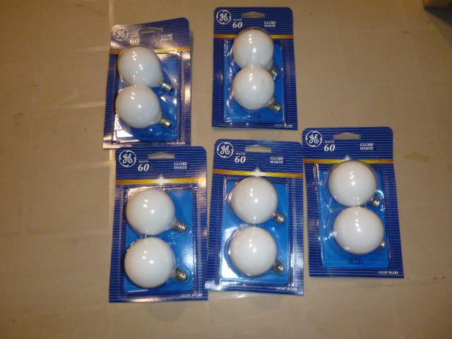 lot 41 image: GE Lighting Incadescent Lamps 5 Pac...