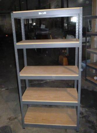 lot 6 image: Hirsh 5 Tier Metal Shelf 36" W...
