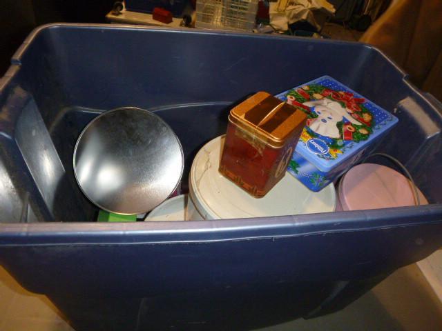 lot 67 image: Tote of Various Tins...