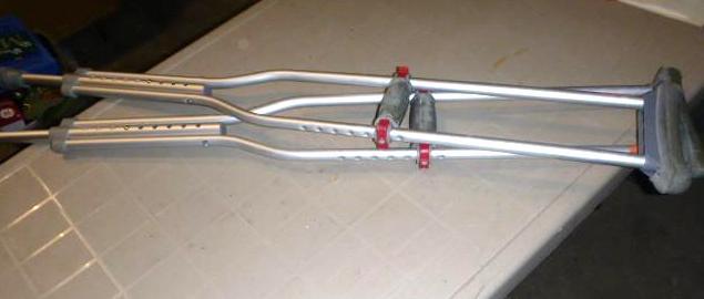lot 97 image: Pair of Adjustable Guardian Crutche...