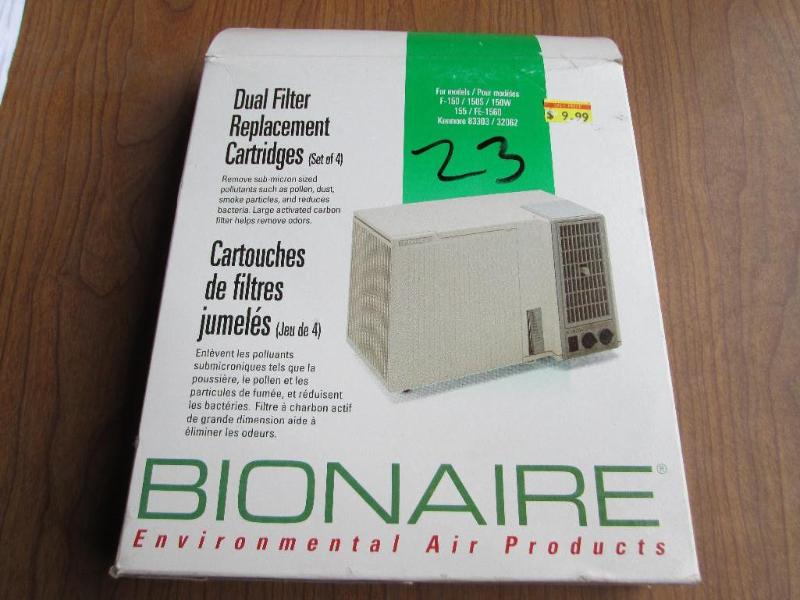 Bionaire dual filter cartridges air...