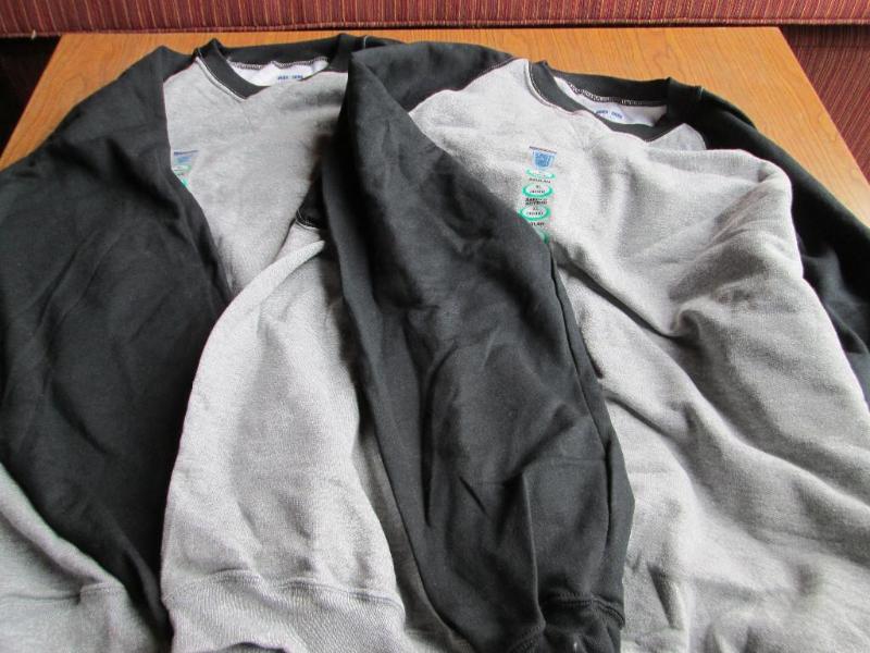 2 Jerzees XL sweatshirts...