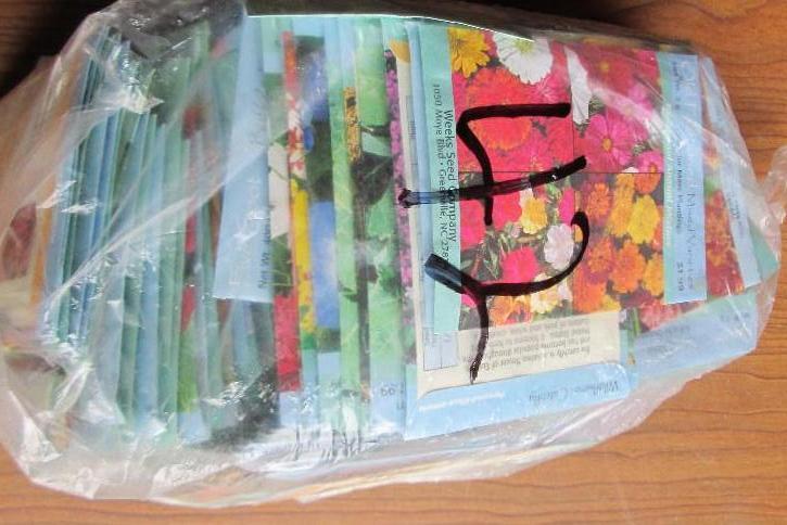 Lot of 100 garden seeds, assorted f...
