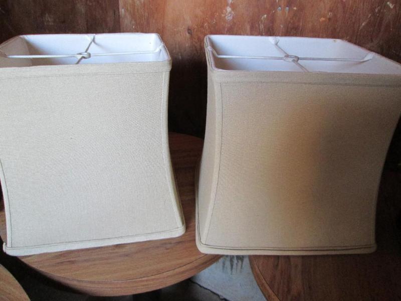 Pair of lamp shades 11&quot tall...